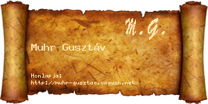 Muhr Gusztáv névjegykártya